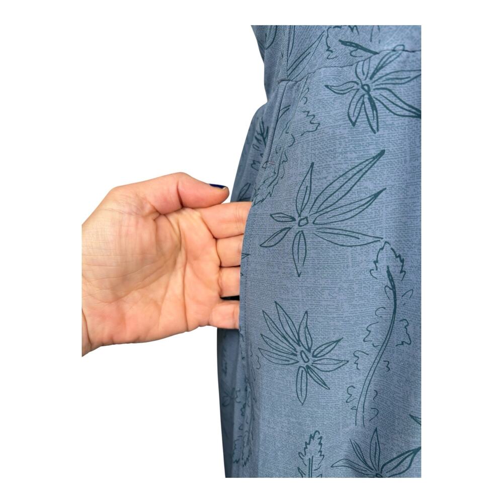 Toad&Co Sun-kissed Maxi Dress Tropical Print Women's XS Blue Lightweight Summer - Picture 5 of 9